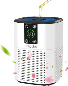 Air Purifier for Home Bedroom, Cobectal Room Air Cleaner with H13 True HEPA 3-in-1 Filter, Aroma Function & Sleep Mode