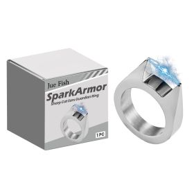 Jue-Fish SparkArmor Sharp Cat Ears Guardian Ring, Men's And Women's Ring Simple Everything Fashion Single Fashion Clothing Collocation