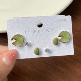 New S925 Silver Needle Women's Suit Earrings Simple Personality (Color: DY03)