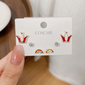 New S925 Silver Needle Women's Suit Earrings Simple Personality (Color: DY05)