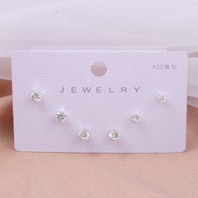New S925 Silver Needle Women's Suit Earrings Simple Personality (Color: DY40)
