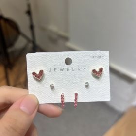 New S925 Silver Needle Women's Suit Earrings Simple Personality (Color: DY17)