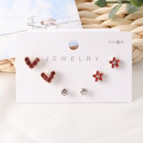 New S925 Silver Needle Women's Suit Earrings Simple Personality (Color: DY29)