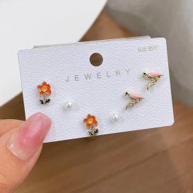 New S925 Silver Needle Women's Suit Earrings Simple Personality (Color: DY23)