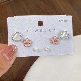 New S925 Silver Needle Women's Suit Earrings Simple Personality (Color: DY27)