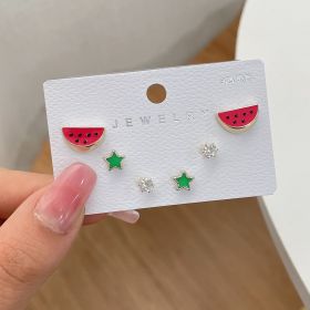 New S925 Silver Needle Women's Suit Earrings Simple Personality (Color: DY21)